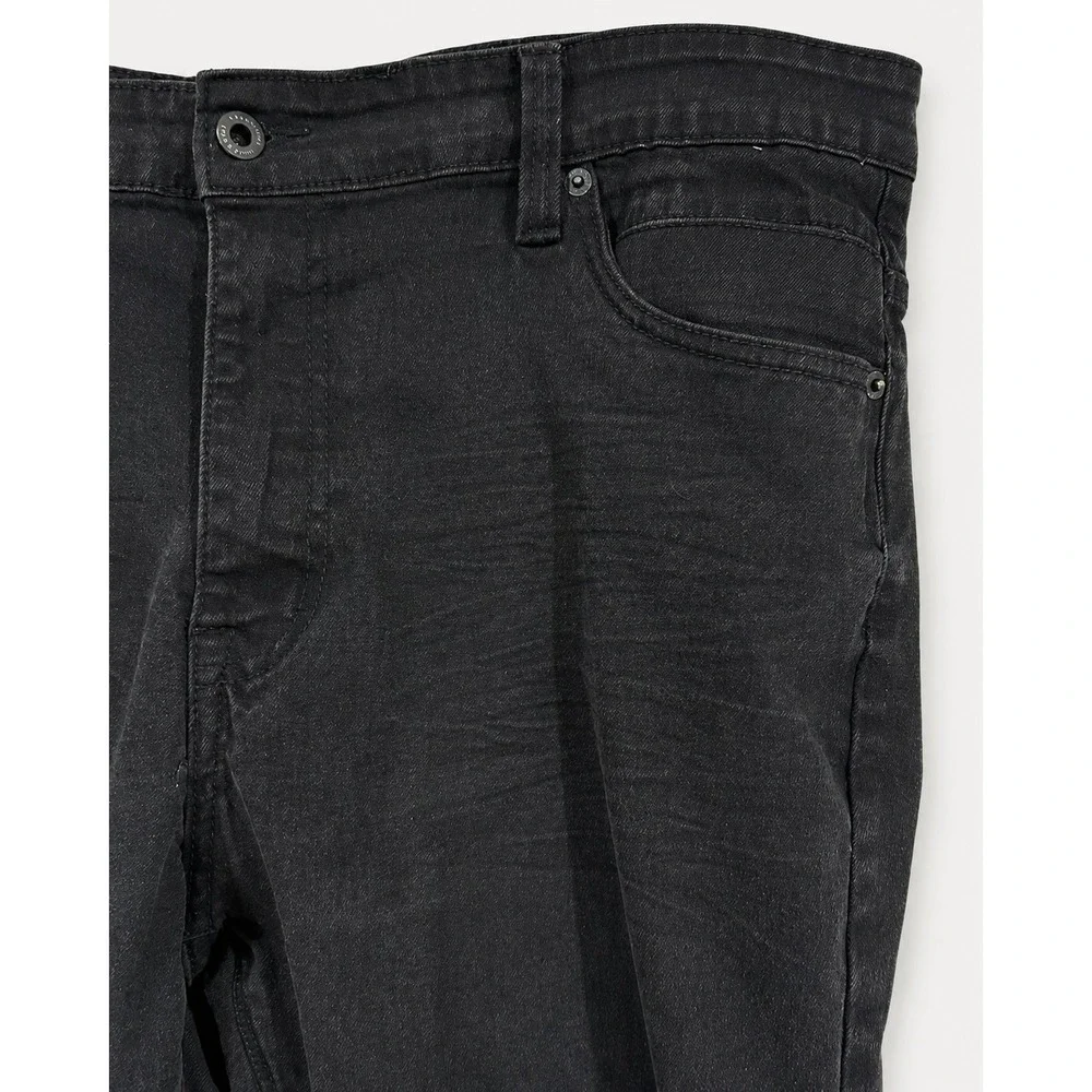 Kenneth Cole New York Mens Tapered Fit Jeans Washed Black 40x32 Denim Pants
